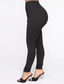 abordables Leggings-Femme Leggings Taille elastique basique Yoga Fin de semaine Yoga Elastique Confort Respirable Extérieur Plein Taille haute Noir Gris Violet L XL XXL