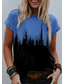 お買い得  レディースＴシャツ-女性用 Tシャツ デザイナー 3Dプリント グラフィック 自然风光 デザイン 半袖 ラウンドネック 日常 プリント 服装 デザイナー ベーシック ブルー グレー カーキ色