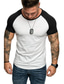 Недорогие Мужские повседневные футболки-мужская футболка для бодибилдинга с короткими рукавами и v-образным вырезом стрейч