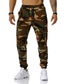 cheap Cargo Pants-Men&#039;s Joggers Cargo Pants Trousers Drawstring Elastic Waist Multi Pocket Camouflage Full Length Sport Daily Sports Casual Blue Army Green Micro-elastic