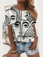 ieftine Tricouri Damă-Pentru femei Tricou Designer Tipărire 3D Grafic Portret Design Manșon scurt Rotund Zilnic Imprimeu Îmbrăcăminte Îmbrăcăminte Designer De Bază Alb Roz Îmbujorat Roz trandafiriu