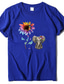 levne Dámská trička-dámská slunečnicová sloní tisk s krátkým rukávem topy včelí druh logické grafické tričko tričko být laskavé autistické tričko legrační halenka modrá