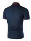 voordelige klassieke polo-Voor heren POLO Shirt Golfshirt Tennisshirt niet-afdrukken Kleurenblok Kraag Strijkijzer Casual Dagelijks Lapwerk Korte mouw Tops Basic Wit Zwart Marineblauw / Zomer