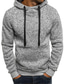 cheap Basic Hoodie Sweatshirts-Men&#039;s Hoodie Sweatshirt Streetwear Casual Color Block Light gray Dark Gray non-printing Hooded Daily Going out Weekend Long Sleeve Clothing Clothes Regular Fit