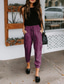 cheap Women&#039;s Sweatpants &amp; Joggers-Women&#039;s Joggers Patchwork Pocket Chino Plus Size Casual Daily Inelastic Soft Outdoor Solid Color High Waist 3D Print Purple Pink Gray S M L / Slim