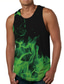 cheap Gym Tank Tops-Men&#039;s Vest Top Tank Top Designer Casual Big and Tall Summer Sleeveless Green Graphic Fluorescent Print Round Neck Daily Holiday Print Clothing Clothes Designer Casual Big and Tall