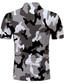 cheap 3D Polo-Men&#039;s Collar Polo Shirt T shirt Tee Golf Shirt Tennis Shirt Fashion Cool Casual Short Sleeve Gray Camo / Camouflage 3D Print Collar Street Casual Button-Down Clothing Clothes Fashion Cool Casual
