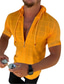 billige mænds fritidsskjorter-herreskjorte uden tryk lidt farvet kort mouw daily top hvid sort armygrøn orange rød