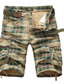 cheap Cargo Shorts-Men&#039;s Cargo Shorts Multi Pocket Multiple Pockets Tartan Breathable Outdoor Knee Length Casual Daily Cotton Streetwear Stylish Green Yellow Micro-elastic