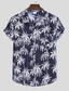levne Havajské košile-Pánské Košile Havajská košile Grafika Havajské Aloha Lístky Design Klasický límeček Bílá Žlutá Světlá růžová Námořnická modř Vodní modrá Další tisky Ležérní Dovolená Krátký rukáv Tisk Oblečení