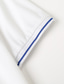 voordelige klassieke polo-Voor heren POLO Shirt Golfshirt Tennisshirt niet-afdrukken Kleurenblok Kraag Strijkijzer Casual Dagelijks Lapwerk Korte mouw Tops Basic Wit Zwart Marineblauw / Zomer