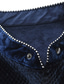 voordelige Nette overhemden-Voor heren Overhemd Effen Opstaand Casual Dagelijks Button-omlaag Lange mouw Tops Fluweel Casual Modieus Ademend Comfortabel Zwart Marineblauw