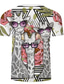billige 3D-herreskjorter-Herre T-Shirts T-shirt Designer Sommer Kortærmet Grafisk Giraf Trykt mønster Plusstørrelser Rund hals Afslappet Daglig 3D-udskrivning Tøj Tøj Regulær Designer Basale Afslappet Grøn / rød Grøn Lyserød