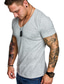 billige Casual T-skjorter for menn-Herre T skjorte Skjorte Ensfarget Store størrelser V-hals Daglig Sport Kortermet Tynn Topper Muskel Mørkegrå Hvit Svart / Arbeid