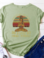levne Dámská trička-ženy im většinou mír láska a světlo a malá košile krátký rukáv vintage jóga halenka top (šedá, XL)