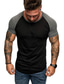 ieftine Tricouri casual pentru bărbați-tricou muscular pentru bărbați tricou pentru culturism cu mânecă scurtă și decolteu în V