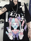 baratos T-shirt Homem estampado gráfico-Inspirado por Letra Fantasias Traje Cosplay Japonesa/Curta 100% Poliéster Imprimir Camiseta Para Homens / Mulheres