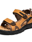 cheap Men&#039;s Sandals-Men&#039;s Sandals Flat Sandals Outdoor Hiking Sandals Sports Sandals Beach Daily Nappa Leather Breathable Non-slipping Black Yellow Brown Spring Summer
