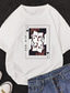 billige Grafisk T-skjorte til herrer-Inspirert av jeger x jeger Cosplay Cosplay kostyme T-skjorte Polyester / bomullsblanding Trykt mønster Harajuku Graphic Kawaii T-Trøye Til Dame / Herre