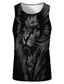 cheap Gym Tank Tops-Men&#039;s Vest Top Tank Top Designer Basic Casual Summer Sleeveless Black Army Green Navy Blue Graphic Lion Animal Print Plus Size Round Neck Casual Daily Print Clothing Clothes Designer Basic Casual