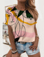 tanie T-shirty damskie-Damskie Podkoszulek Designerskie Druk 3D Graficzny Portret Wzór Krótki rękaw Okrągły dekolt Codzienny Nadruk Odzież Odzież Designerskie Podstawowy Biały Rumiany róż Chłodny róż