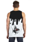 cheap Gym Tank Tops-Men&#039;s Vest Top Tank Top Shirt Designer Casual Big and Tall Summer Sleeveless Black / White Graphic Fish Print Round Neck Daily Holiday Print Clothing Clothes Designer Casual Big and Tall