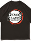 baratos T-shirt Homem estampado gráfico-Inspirado por Matador de demônios Kamado Tanjirou Traje Cosplay Japonesa/Curta Terileno Estampas Abstratas Estampado Camiseta Para Mulheres / Homens