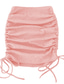 olcso Női szoknyák-Női Szoknya Bodycon Mini Poliészter Arcpír rózsaszín Khakizöld Világoskék Szürke Szoknyák Ősz Fodrozott Zsinór Elegáns Szexi Randi Vakáció S M L