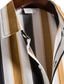 baratos Camisas Estampadas Masculinas-Camisa masculina listrada de abertura de cama casual diário com botão de manga curta blusas de algodão moda casual respirável confortável branco