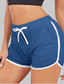 preiswerte Damen Shorts-Damen Shorts Kurze Hosen Stilvoll Täglich Weich Sport Glatt Mittlere Taillenlinie Schwarz Blau Rosa S M L
