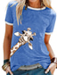 abordables T-shirts Femme-forwelly t-shirt femme girafe imprimé animal été décontracté à manches courtes col rond pull top chemisier noir