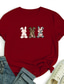 levne Dámská trička-anbech ženy veselé velikonoční dopisní košile roztomilý králičí trička s grafikou trička trička s krátkým rukávem (c-světle šedá, malá)