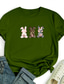 abordables Camisetas de mujer-anbech mujeres camisetas con letras felices de pascua lindo conejo camisetas gráficas tops camiseta de manga corta (c-gris claro, pequeño)