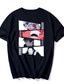 baratos T-shirt Homem estampado gráfico-Inspirado por Jujutsu Kaisen Fantasias Anime Desenho Combinação Poliéster / Algodão Imprimir Harajuku Arte Gráfica Kawaii Camiseta Para Homens / Mulheres