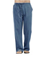 זול מכנסי פשתן-מכנסי הארלם לגברים הרמון ישר רפויים מכנסי קז&#039;ואל צבע אחיד באורך מלא צבע טהור כחול אפור חאקי ירוק ירוק כהה