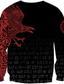 abordables hoodies graphiques-Homme Sweat-shirt Sweat à capuche Imprimer Design basique Grand et grand Graphic Imprimés Photos Animal Print Grande Taille Col Rond Casual du quotidien Vacances Manches Longues Vêtements Standard 1