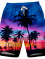 ieftine Costume de Baie &amp; Pantaloni Scurți-Bărbați Boxeri înot Pantaloni Scurți de Înot Costume de Baie Plasă Imprimeu Plajă Plante Peisaj Vară / Talie medie
