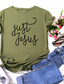 ieftine Tricouri Damă-femei tricouri grafică Iisus haine dama negru xx-mare