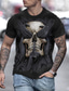 cheap Men&#039;s Graphic Tshirt-Men&#039;s Shirt T shirt Tee Tee Round Neck Designer Casual Big and Tall Summer Short Sleeve Black Gold Black and Blue Black and Yellow Black / Red Black-White Dark Graphic Skull Print Round Neck Daily