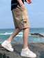 זול מכנסיים קצרים-בגדי ריקוד גברים מכנסיים קצרים מטען שורטים מכנסיים קצרים מכנסיים דפוס מותן בינוני רזה שחור ירוק צבא חאקי M L XL XXL 3XL
