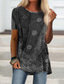 halpa Naisten T-paidat-Naisten T-paitamekko Tunika T-paita Suunnittelija 3D-tulostus Kuvitettu Väripalikka Geometrinen Design Lyhythihainen Pyöreä kaula-aukko Kausaliteetti Painettu Vaatteet Vaatteet Suunnittelija Perus