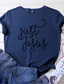billige T-skjorter til kvinner-kvinner jesus grafiske t-skjorter dameklær svart xx-large