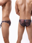 cheap Men&#039;s Underwear-Men&#039;s Print Sexy Panties Briefs Underwear Stretchy Low Waist 1 PC Fuchsia S