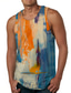 cheap Gym Tank Tops-Men&#039;s Vest Top Tank Top Shirt Designer Basic Casual Summer Sleeveless Blue Cat Graphic Graffiti Print Plus Size Round Neck Casual Daily Print Clothing Clothes Designer Basic Casual