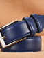 abordables Cinturones de hombre-Hombre Cinturón Negro Azul Piscina Marrón claro Marrón Color sólido Fiesta Trabajo
