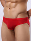 cheap Men&#039;s Underwear-Men&#039;s Normal Basic Solid Colored Briefs Underwear Micro-elastic Mid Rise Sexy 1 PC Red M