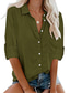 cheap Women&#039;s Blouses &amp; Shirts-Women&#039;s Blouse Shirt Plain Long Sleeve Shirt Collar Business Basic Elegant Top