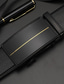 abordables Cinturones de hombre-Cinturón ancho para hombres, carrera de oficina, uso diario como la imagen, cinturón de color sólido para hombres, hebilla de cuero, cinturón de cintura, cinturón de negocios, cinturón de cuero negro de lujo para hombres
