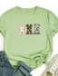billige T-skjorter til kvinner-anbech kvinner happy easter letter skjorter søte kanin grafiske tees topper kort ermet t-skjorte (c-lys grå, liten)