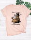 cheap Women&#039;s T-shirts-cartoon sloth print short sleeve t-shirt